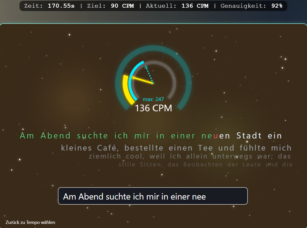 Textübungen im Schreibprogramm